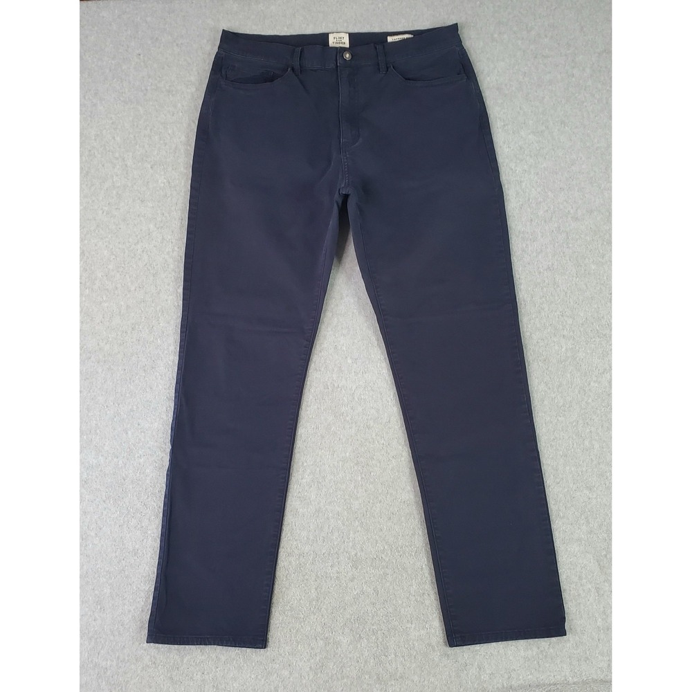Flint and Tinder Pants Fits 36x31 (Tag Sz  36X32) Tapered Chino Casual Dark Blue